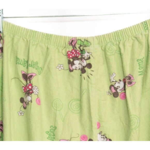 Disney Size M(8/10) "Sugar Mama" Minnie Mouse Pajama Pants Size L Green - Picture 6 of 8